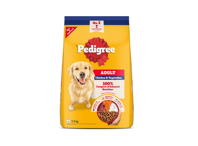 PEDIGREE 100% Nutrition Chicken, Vegetable 5.5 kg Dry Adult Dog Food