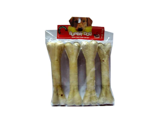 Super Dog Chew Bone Large 4 Pieces Chicken Dog Treat