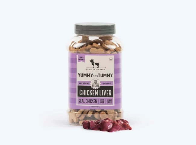Heads Up For Tails YIMT Chicken Liver Biscuits Chicken Dog Treat