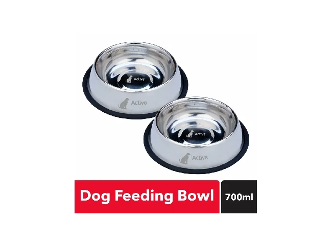 Active Anti Skid Round Stainless Steel Pet Bowl