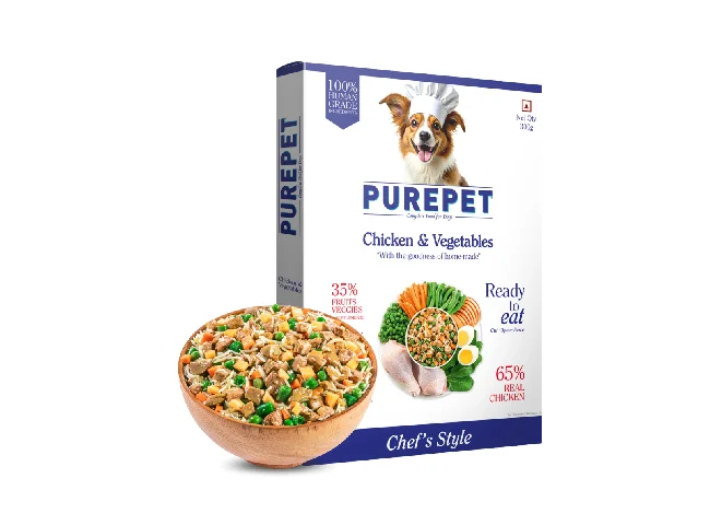 Purepet Fresh Food Vegetable & Chicken 0.3 kg Wet Adult Dog Food