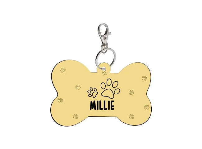 SKY TRENDS Info Engraved Dog Collar Charm