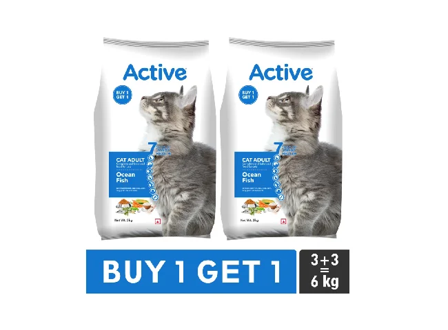 Active Ocean Fish 6 kg (2x3 kg) Dry Adult Cat Food