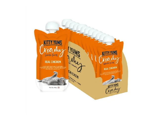 Kitty Yums Creamy Lickable Real Chicken Cat Treat