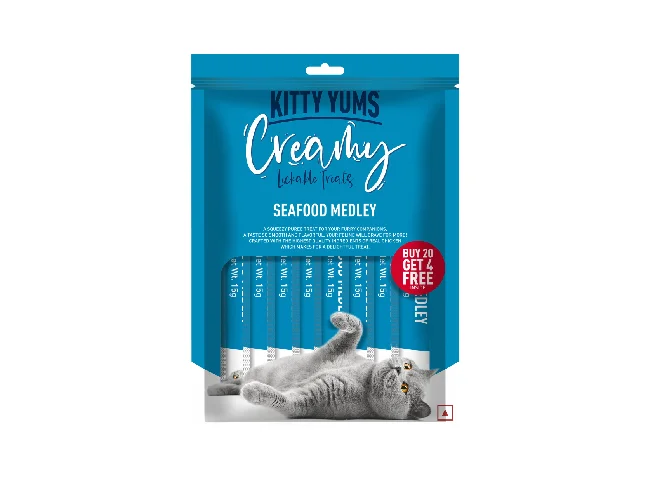 Creamy Lickable (15g x24 Pieces) Medely Sea Food Cat Treat (360 g)