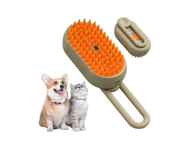 One-Touch Spray Pet Hair Removal Electronic Comb for Dog & Cat