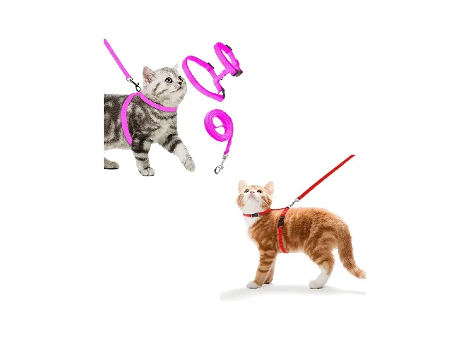 CottonCat Adjustable Cat Harness Set of 2 
