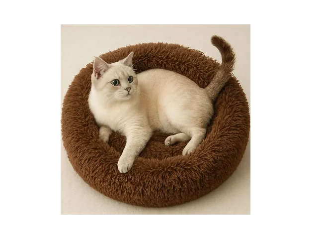 TEDDY RIBBONS Best Soft Pet Bed for Cats and Dogs , Washable, Sizes for Small, S Pet Bed (Black)