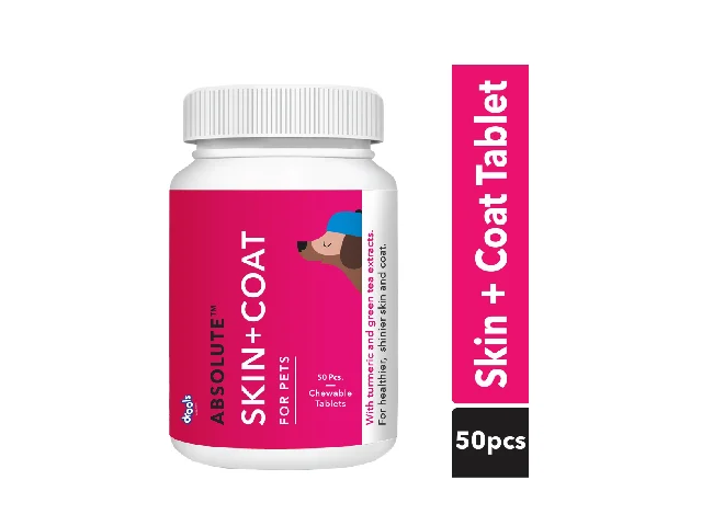 Skin and Coat Tablet - 50 Pieces Pet Health Supplements (200 g)