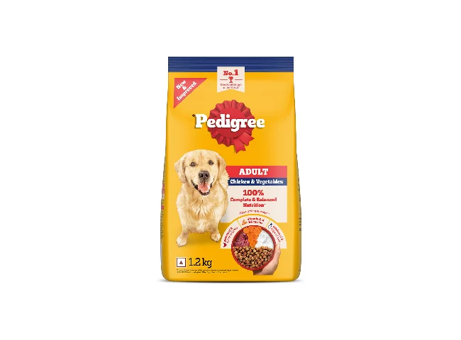 PEDIGREE 100% Nutrition Chicken, Vegetable 1.2 kg Dry Adult Dog Food