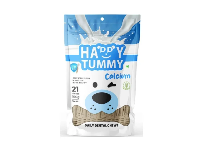 Happy Tummy Calcium Dental Chew for Dogs (21 Pcs) Dog Treat Milk Dog Treat